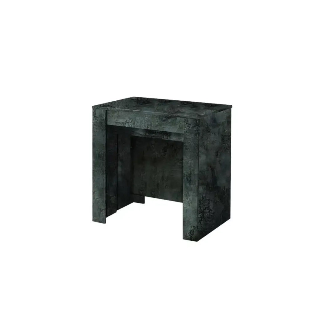 Consolle estensibile, Collezione NOSOL, colore grigio effetto marmo lucido, dimensioni 54x78cm.