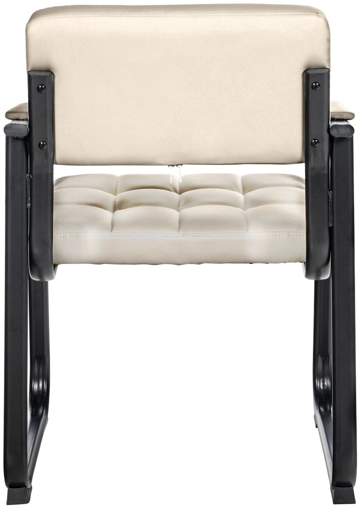 Sedia Visitatore Canada B in Similpelle crema