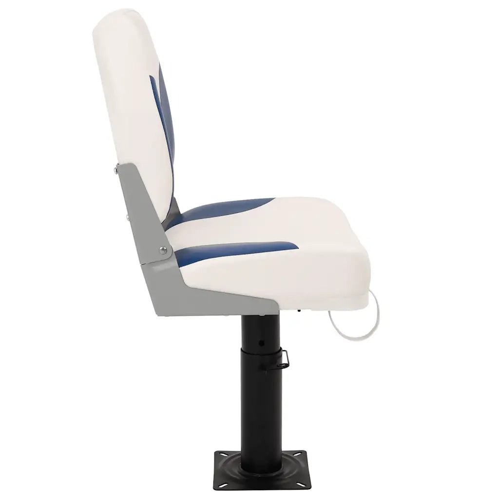 Sedile pieghevole per barca 1 set Blu e Bianco 41x36x48 cm 3284286