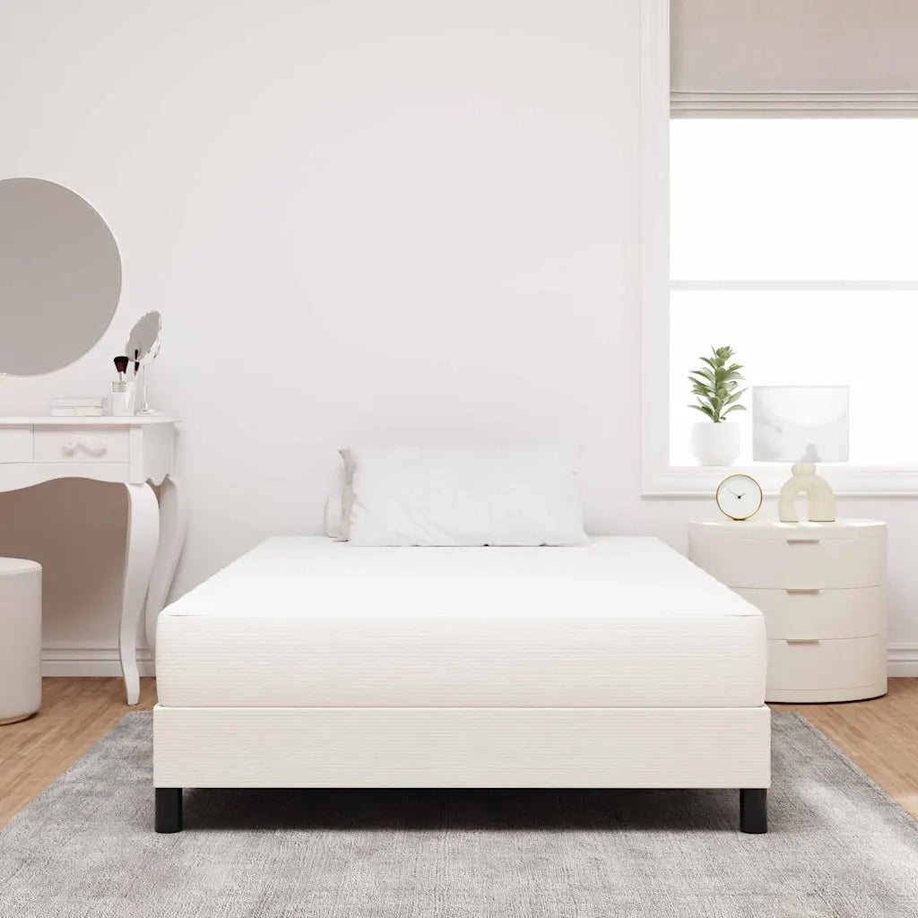 Materasso da Letto con materasso Crema 120 x 190 cm Tessuto 42008278