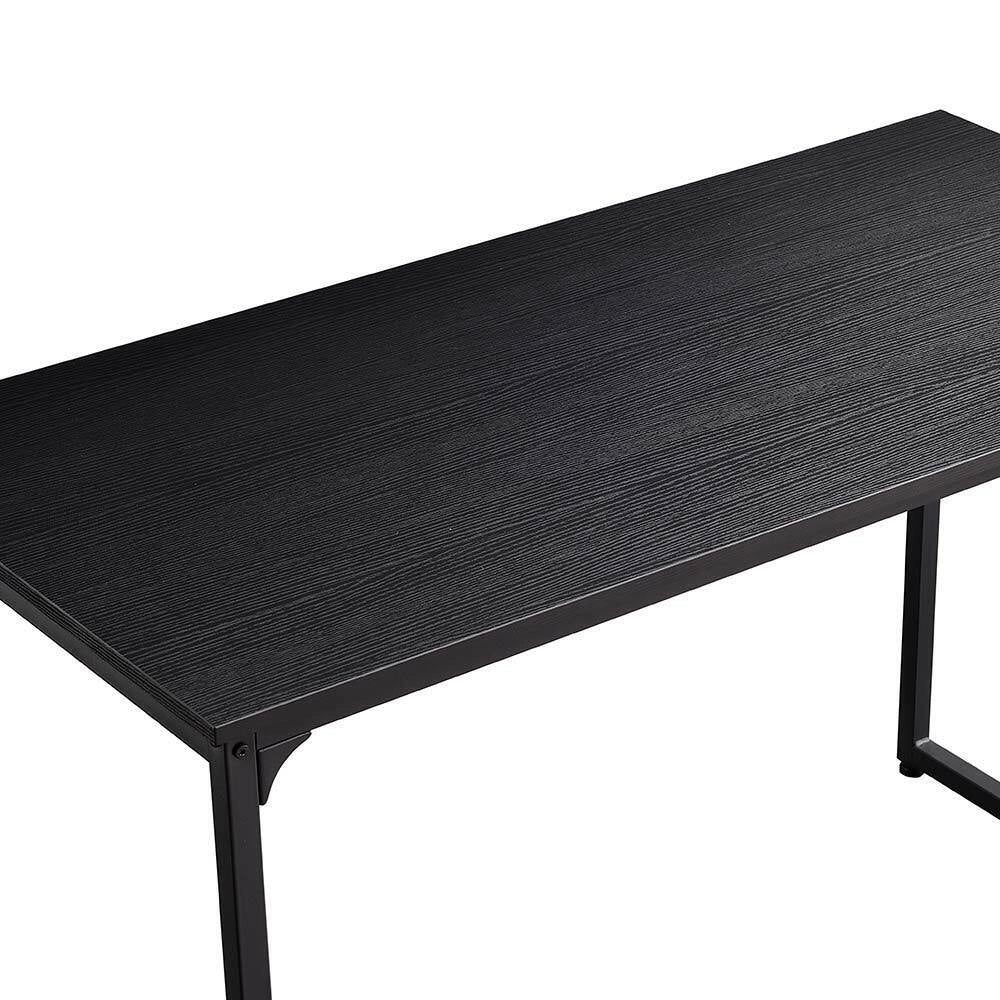 Scrivania Tavolo Porta PC Computer Legno Metallo Casa Ufficio 120x60x74 Nero