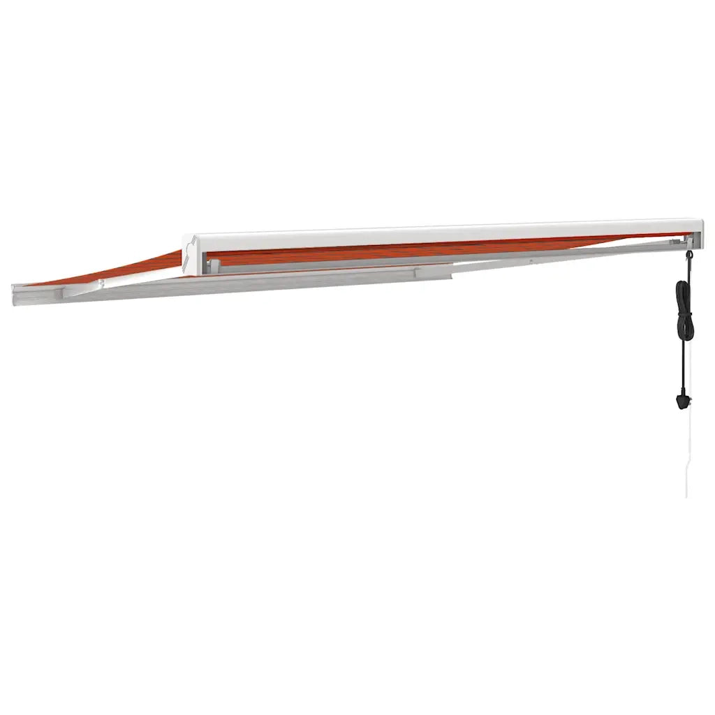 Tenda Retrattile Arancione Marrone 3,5x2,5m Tessuto e Alluminio 3154592