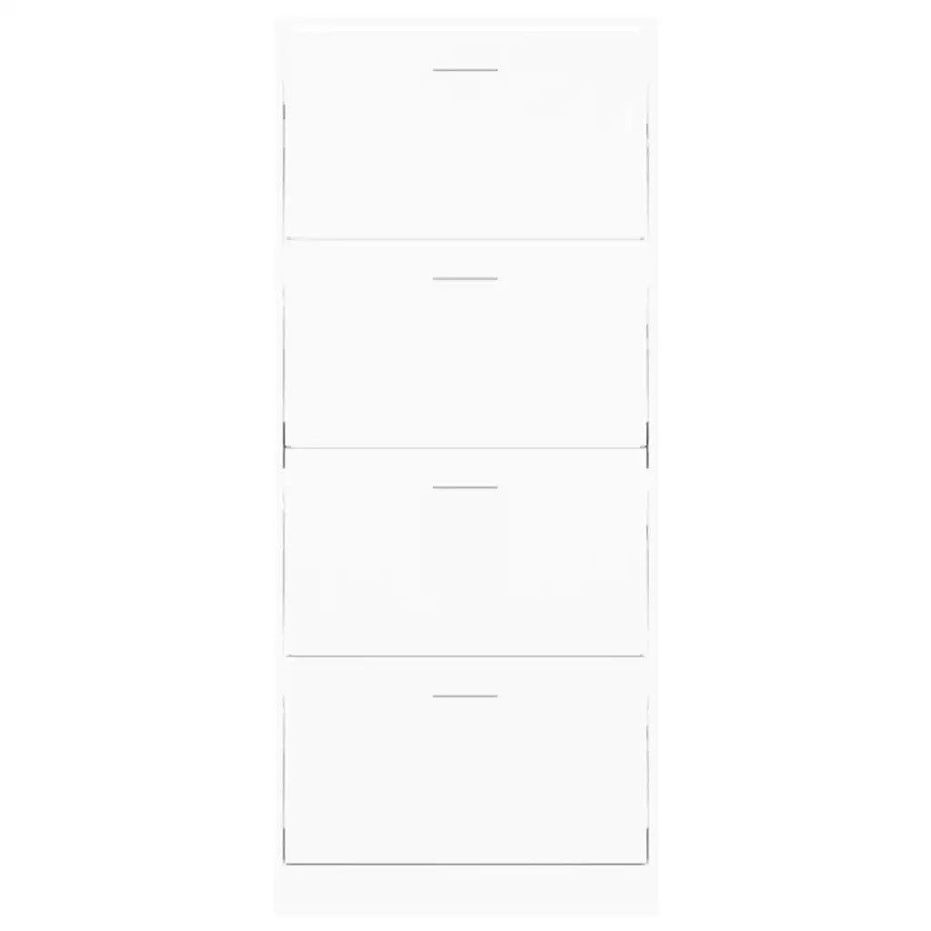Scarpiera Bianca 63x24x147 cm in Legno Multistrato 342542