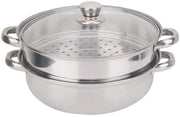Stovia 2 in 1 - Cucina a Vapore - Doppio Bollitore - Fornello a Gas - Piatto a Vapore per Zuppe - Adatto per Fornelli - Cestello a Vapore