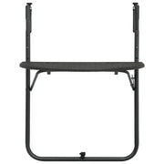 Tavolino da Giardino | Tavolo da Balcone Pensile Marrone 60x64x83,5cm Plastica Rattan