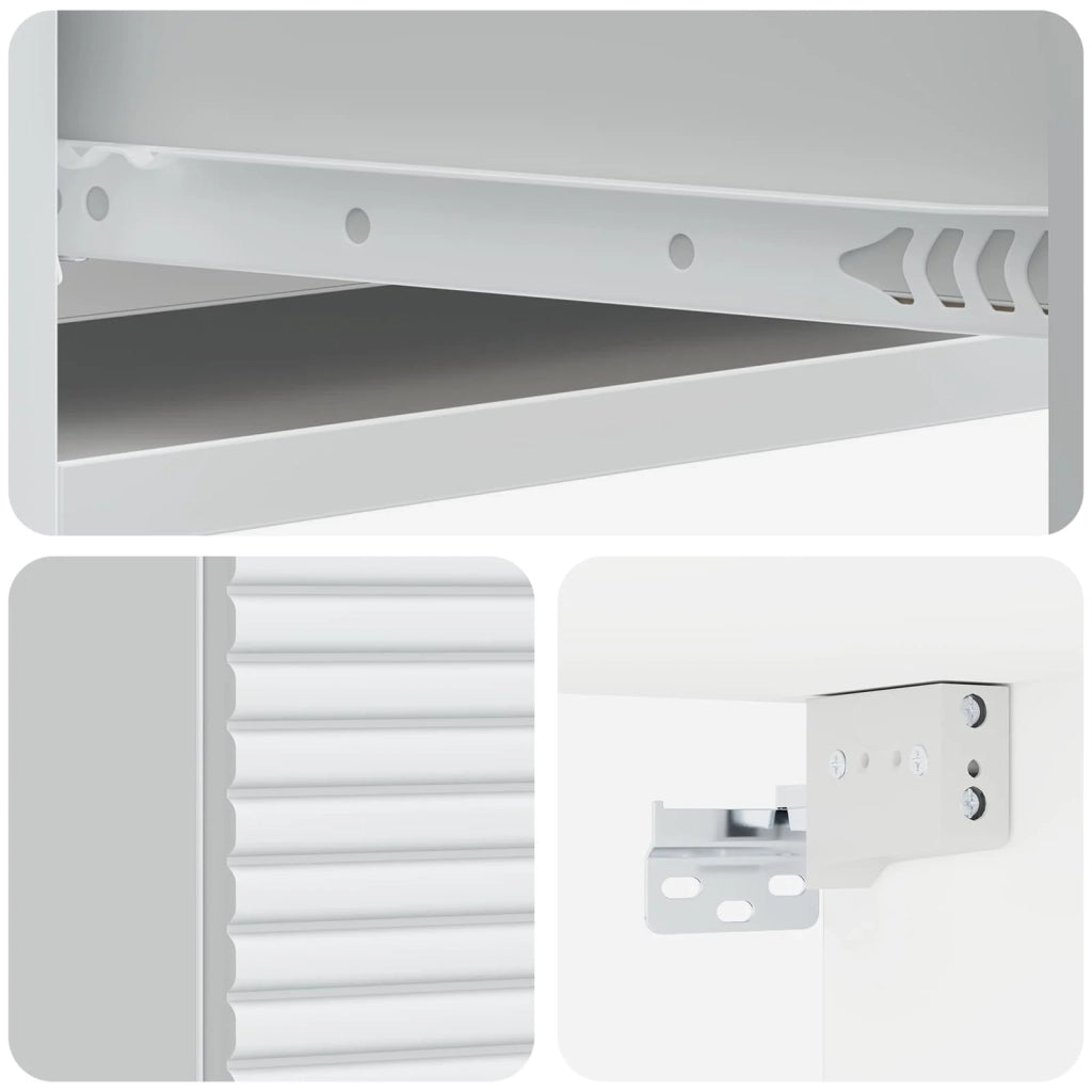 Tavolino da Parete Laterale Bianco 59 x 34,5 x 17 cm 898655
