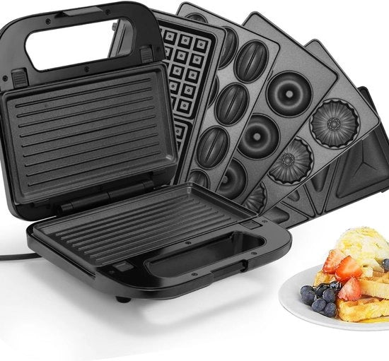 Grill a contatto con piastre rimovibili - Tostapane - Griglia per panini - Grill - Apparecchio a contatto - Piastre rimovibili - Facile da pulire - Apparecchio per griglia - Vari programmi
