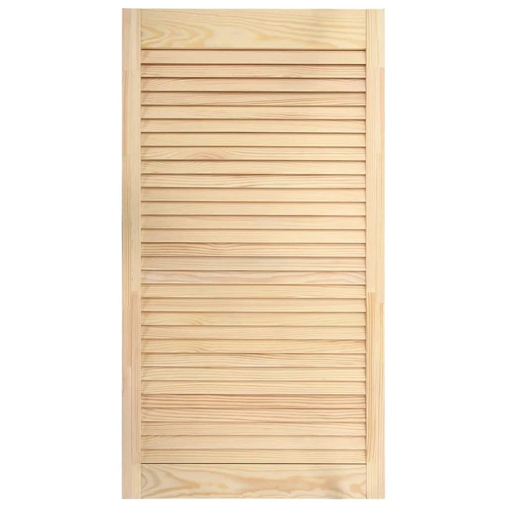 Porta a persiana in legno massello di pino anta per mobile anta per mensola rivestimento per armadio guardaroba paravento 99,3 x 39,4 cm 02_0003875