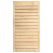 Porta a persiana in legno massello di pino anta per mobile anta per mensola rivestimento per armadio guardaroba paravento 99,3 x 39,4 cm 02_0003875