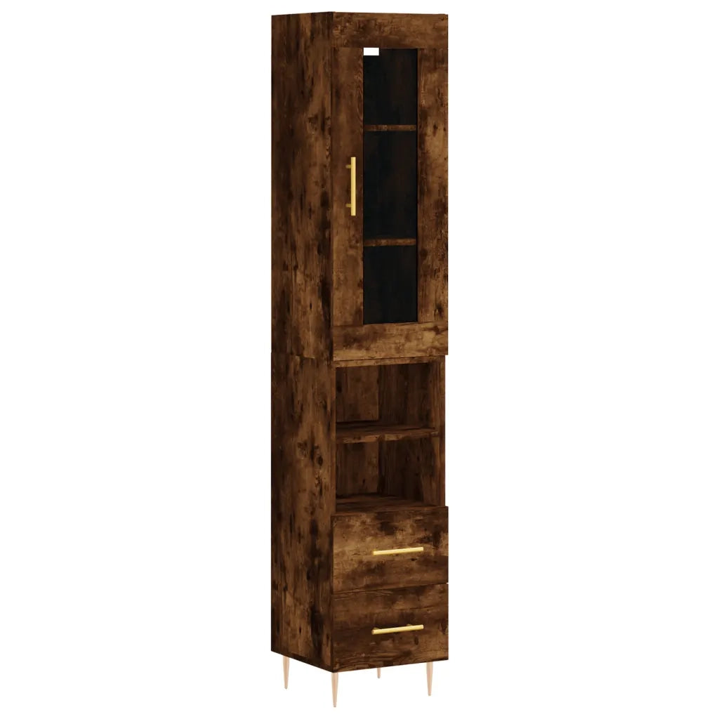Credenza Rovere Fumo 34,5x34x180 cm in Legno Multistrato 3199294