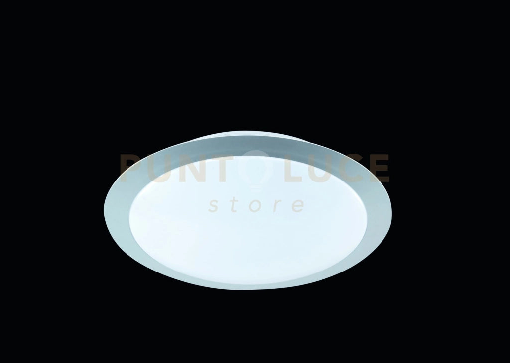 GONZALO PLAFONIERA LED 9W 900lm, 3000K BORDO ALLUMINIO + DIFFUSORE PLASTICA  D.29CM