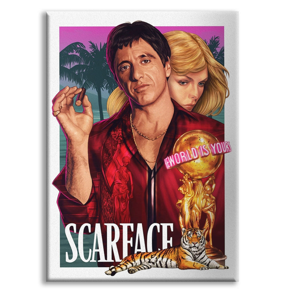 Tela d'arredo SCARFACE - Quadro Canvas su telaio in legno Misura: 50x70 cm