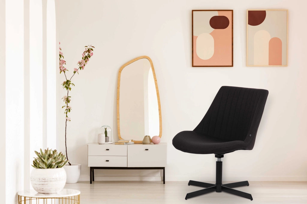 Sedia da Lounge Granby nero