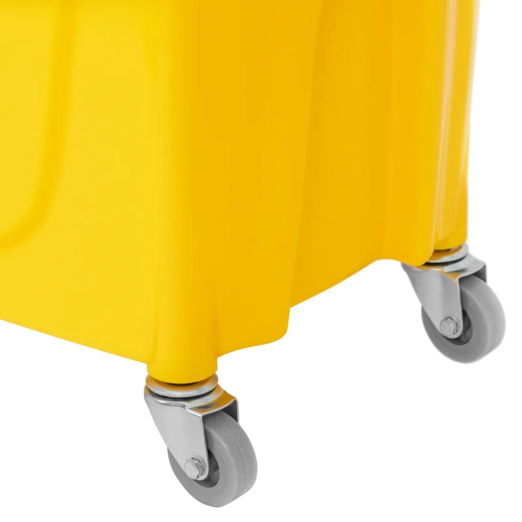 Secchio strizzatore professionale in plastica gialla da 24 litri con ruote 14_0009915