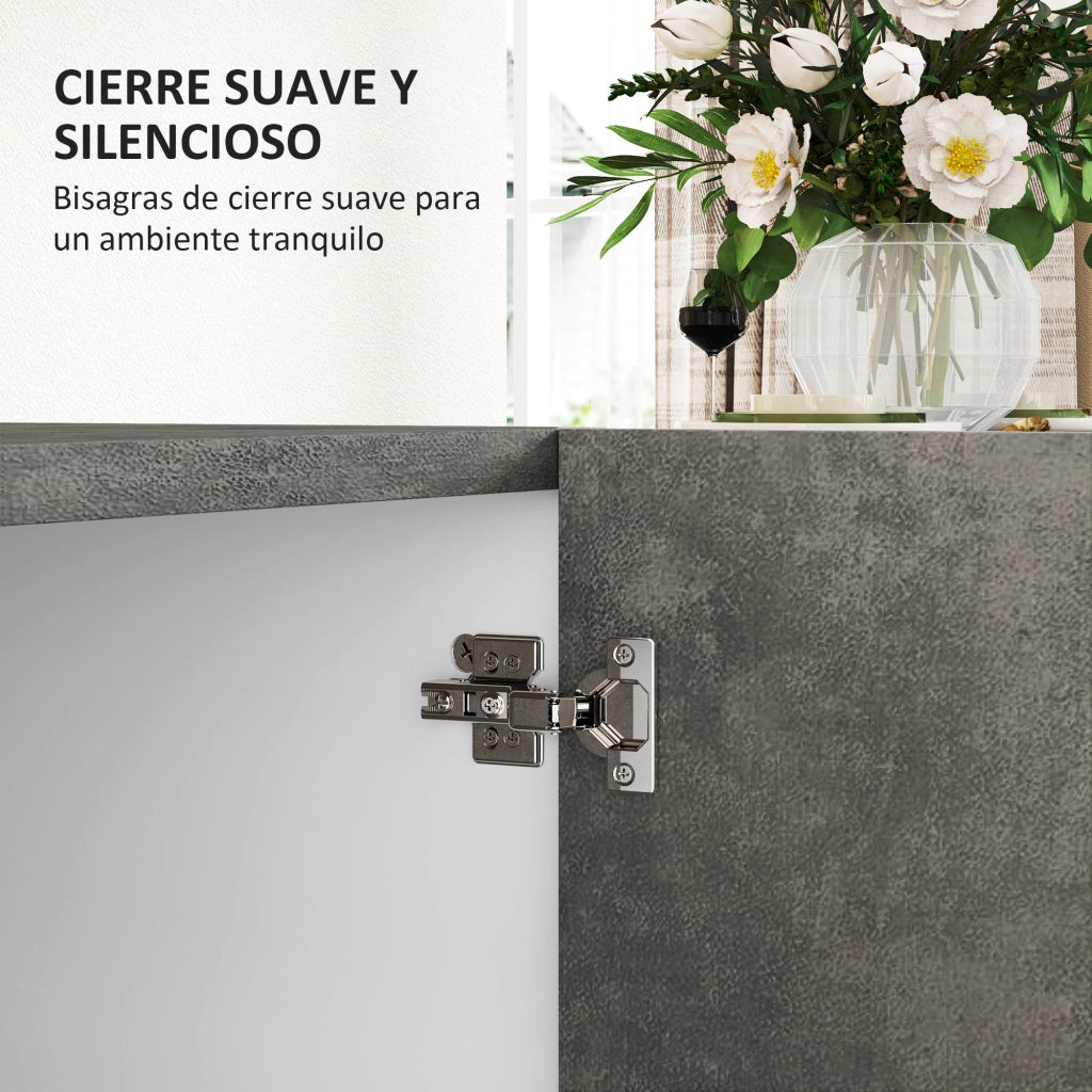 Consolle per Ingresso con Ripiano e Ante ¨C zephmum ¨C Grigio Cemento 80x37x80 cm
