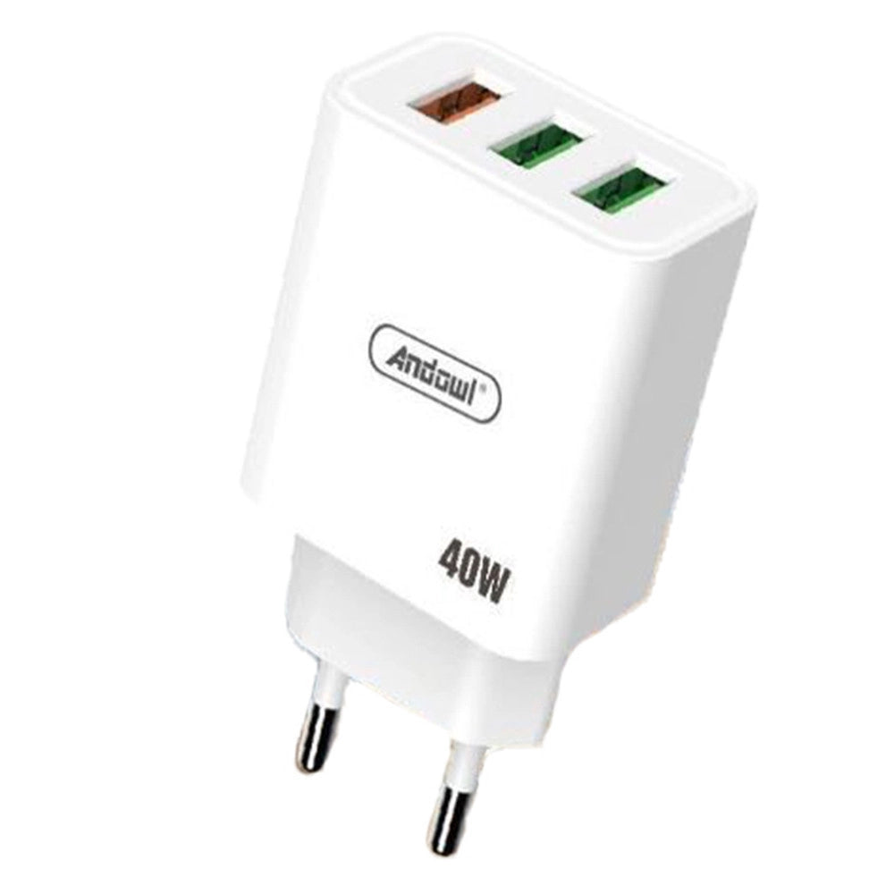 Trade Shop - Caricabatterie Adattatore Ricarica Rapida Con 3 Porte Usb 40w Per Smartphone Tablet Q-cd696 -