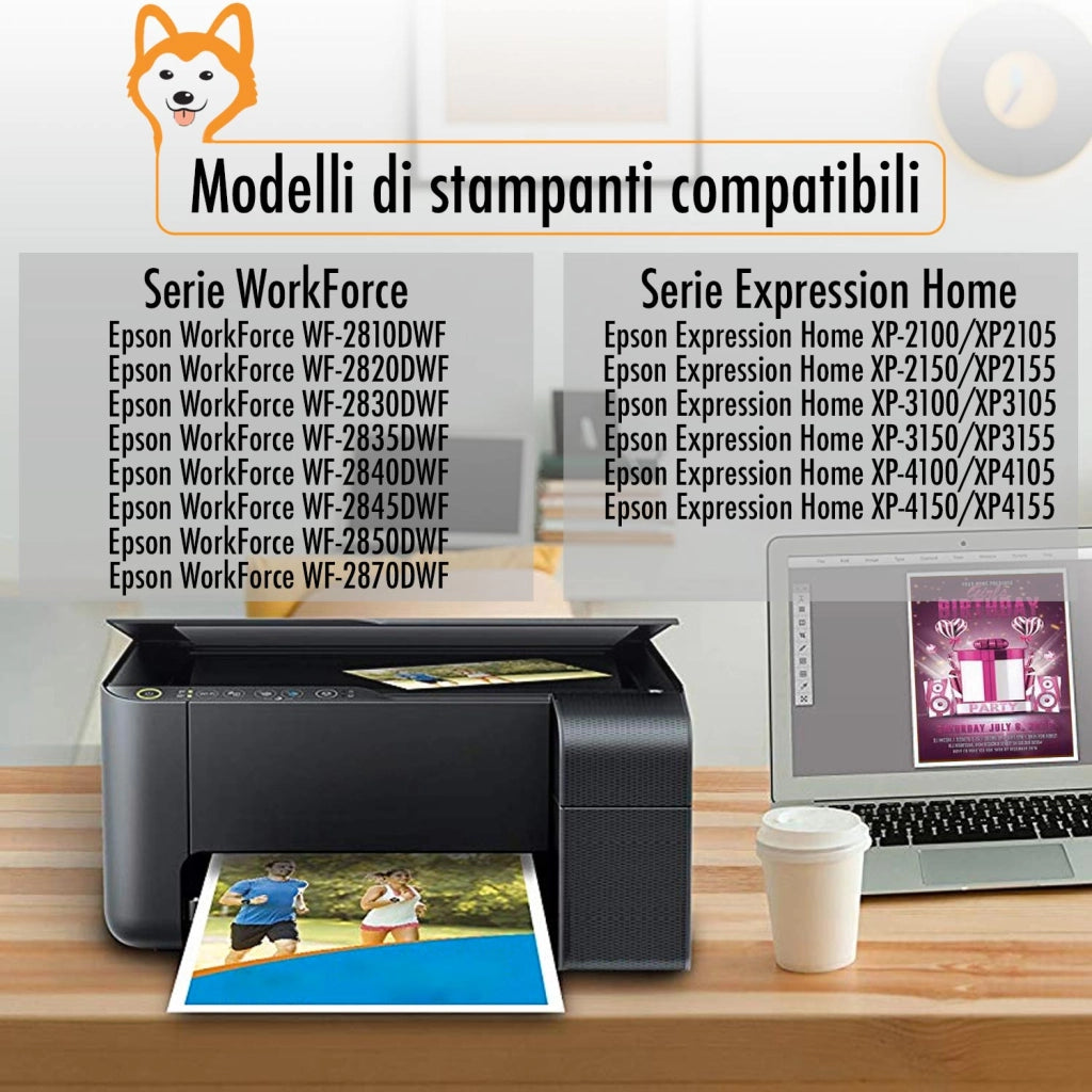 Akitaink 10 Cartucce Epson 603XL Nero Colore