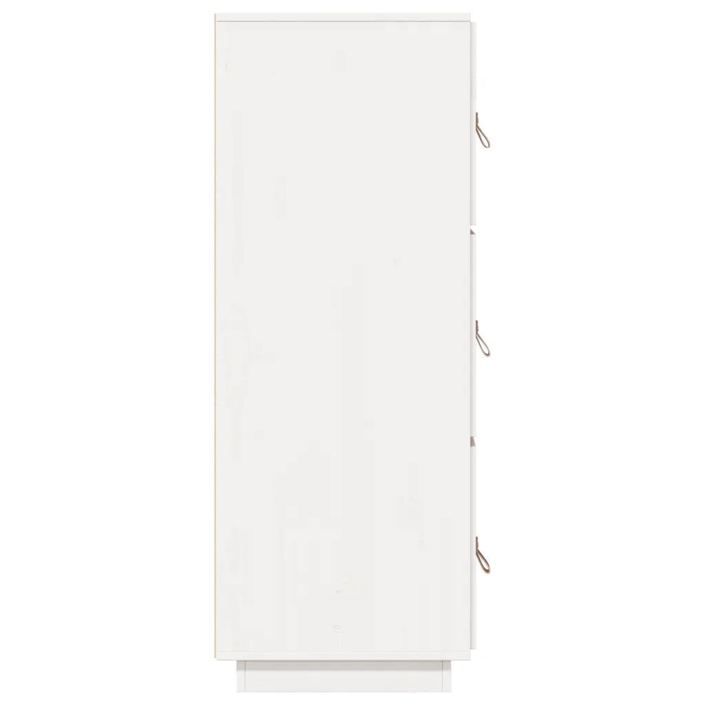 Credenza Bianca 34x40x108,5 cm in Legno Massello di Pino cod mxl 16126