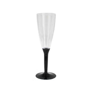 FLUTE CON BASE NERA IN CONFEZIONE DA 60 PEZZI REALIZZATI IN PLASTICA