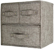 Cassa di stoccaggio per tessuti con coperchio, inserti di carico pieghevoli, organizzatore, cassettiera per abbigliamento, inserti di carico, scatole per il lavello, capi d'abbigliamento (grigio, medio)