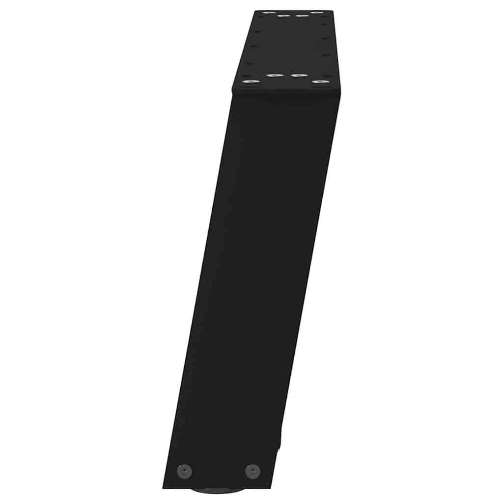 Set di 2 gambe per tavolino a forma di U 60 x 30 cm struttura robusta design moderno in acciaio nero 02_0057033