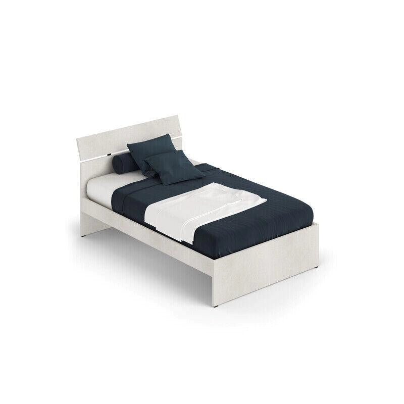 LINEA MODERN LETTO SINGOLO BIANCO FRASSINO CM. 200X98X85