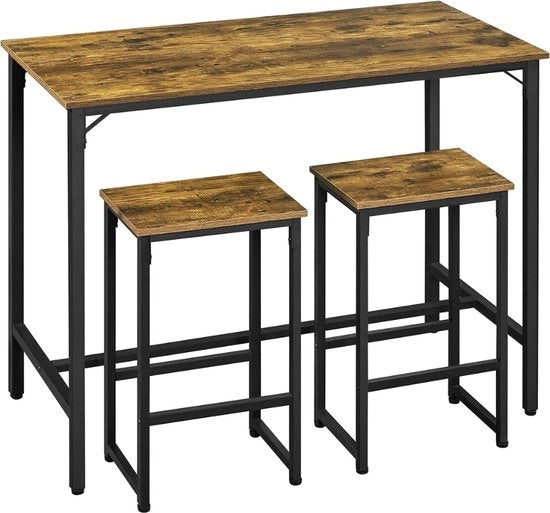 Tavolo da Pranzo - Mobili da Cucina - Tavolo da Soggiorno - Isola Cucina - Tavolo da Festa - Mobili da Giardino - Per Interno e Esterno - 120x48x90 cm - Nero