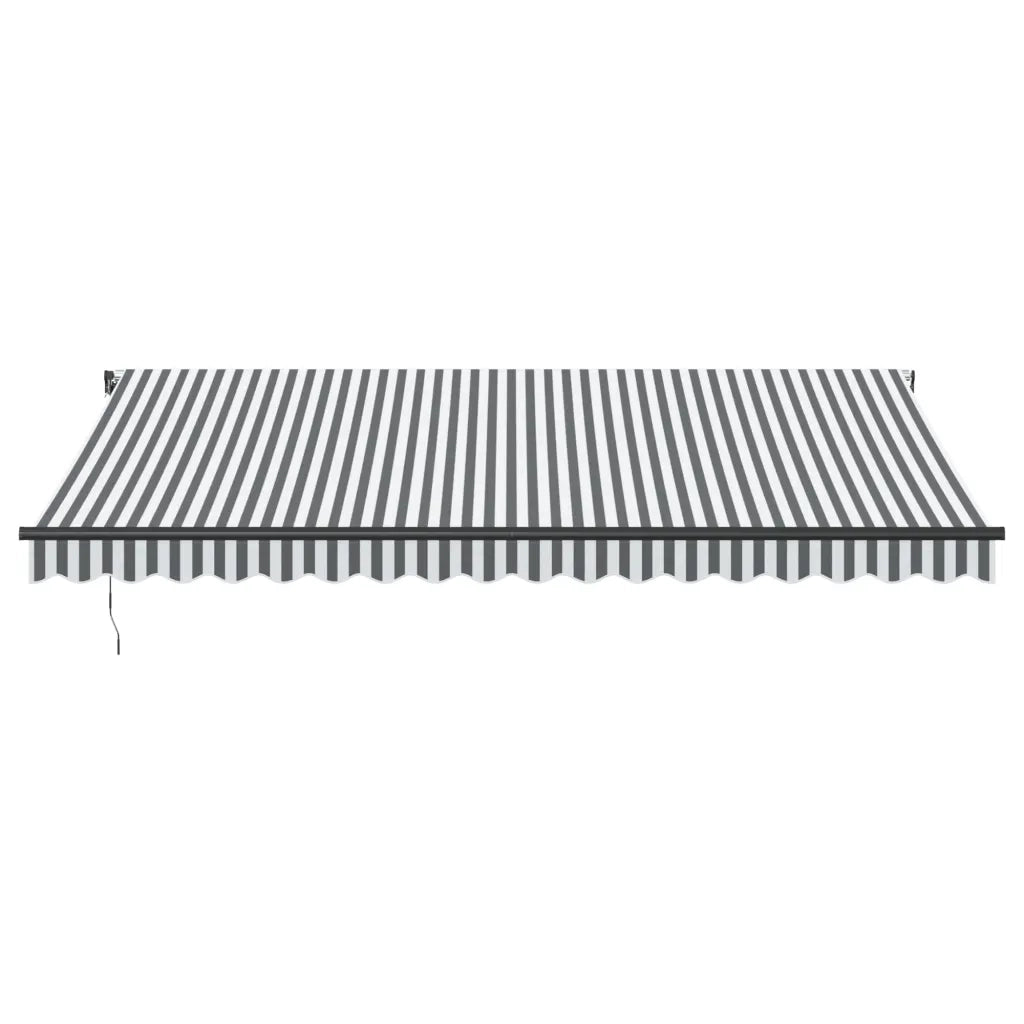 Tenda Retrattile Automatica LED Antracite e Bianco 450x350 cm 3215815