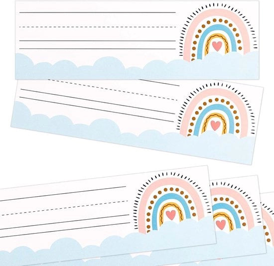 Etichette per Nome Etichette per Nome Cielo Arcobaleno Scuola Primaria Ufficio.