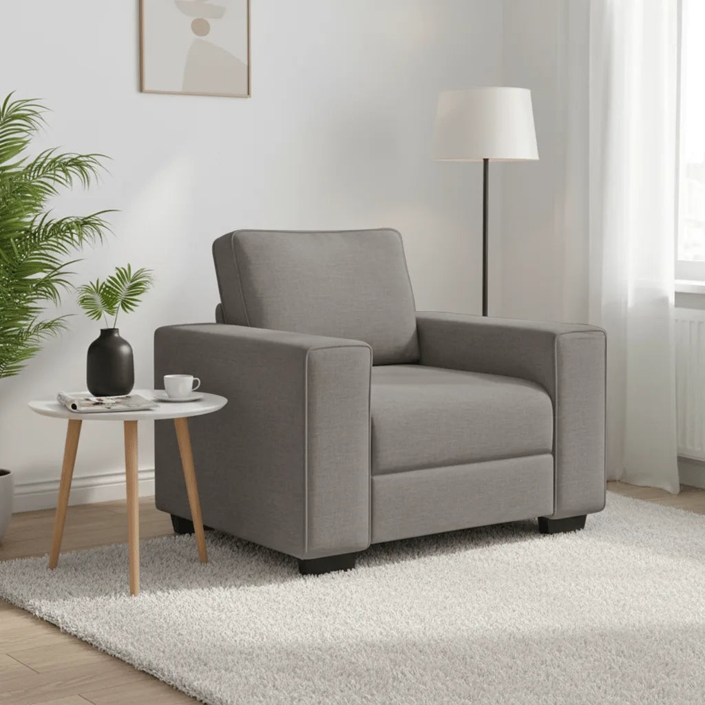 vidaXL Poltrona Tortora 60 cm in Tessuto