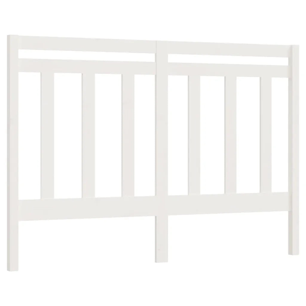 Testiera per Letto Bianca 156x4x100 cm Legno Massello di Pino 817796