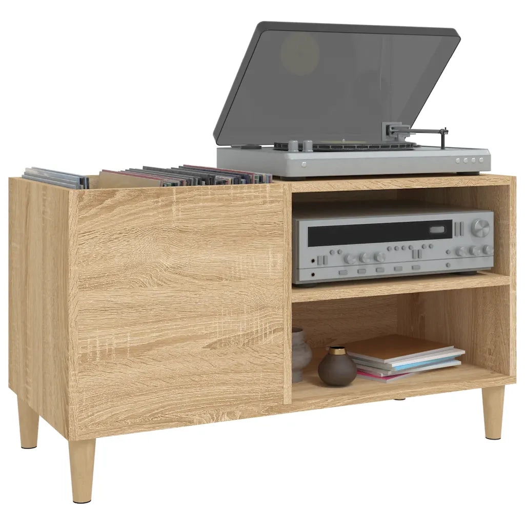 Mobile Porta Dischi Rovere Sonoma 84,5x38x48 Legno Multistrato 831944