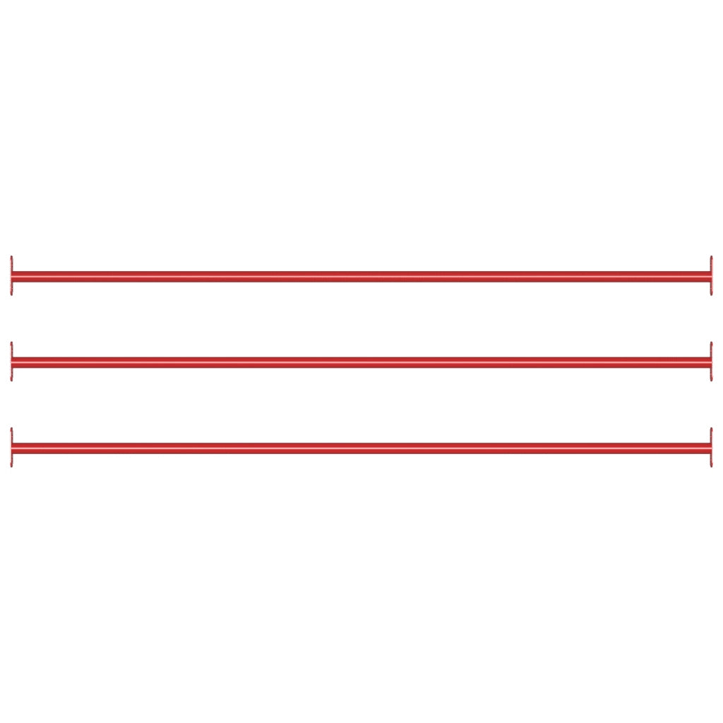 Sbarre da Gioco 3 pz 125 cm in Acciaio Rosso cod mxl 58827