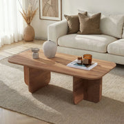 Nomeva, Tavolino da Salotto Forma Rettangolare, 120x60x41h cm Marrone Rovere