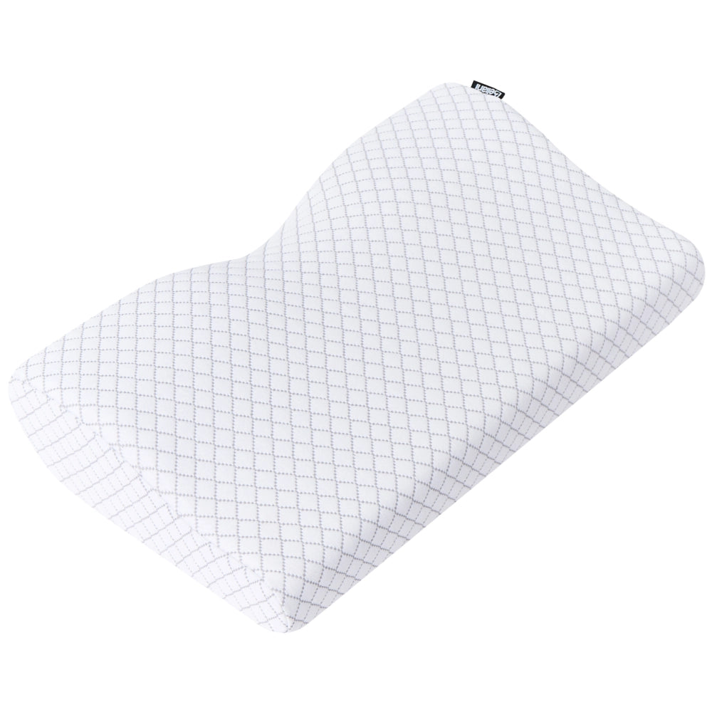 Cuscino ergonomico in memory foam per chi dorme sulla schiena 50 x 30 cm Bianco