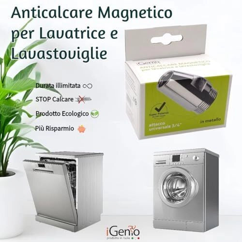 I-Genio 928 Anticalcare Magnetico per Lavatrice e Lavastoviglie in Metallo