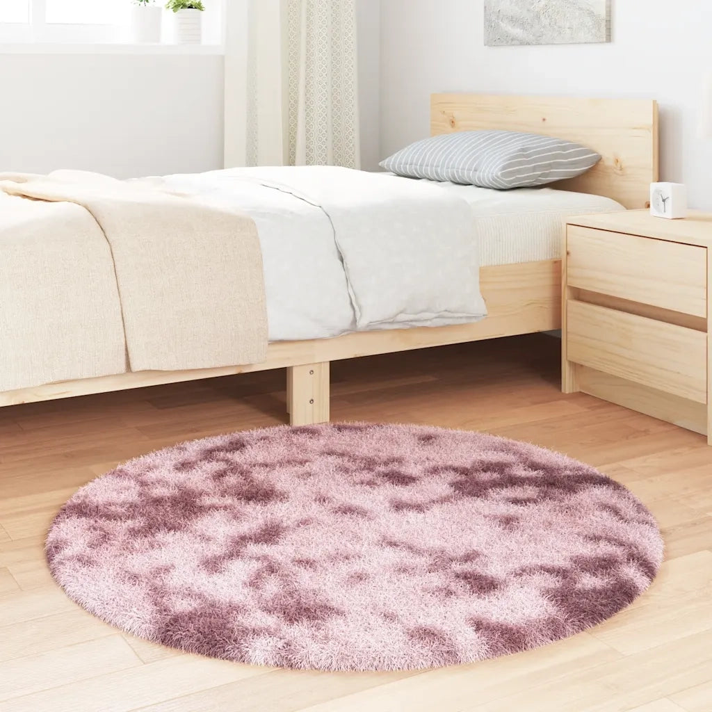 Tappeto Shaggy a Pelo Lungo NAVARRA Rosa Antico 100x100cm 4102897