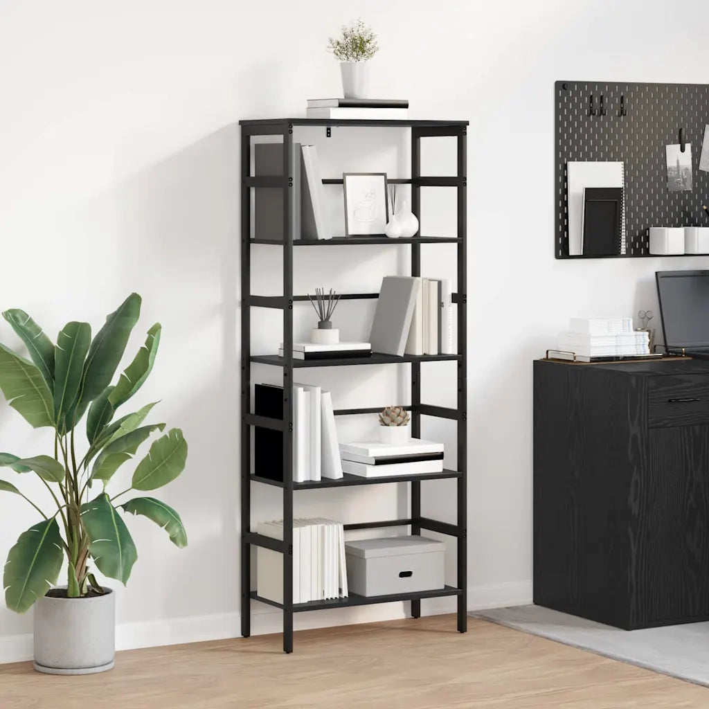 Libreria Rovere Nero 60 x 29,5 x 149 cm Legno multistrato 883928