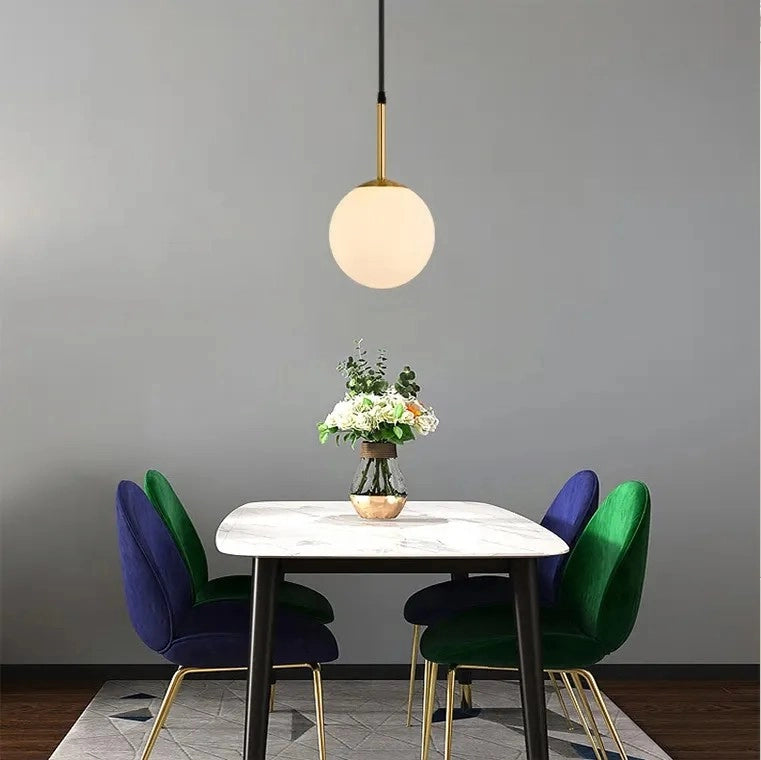 Lampada Da Soffitto Di Vetro Bianco APP431-1CP