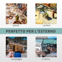 Lavabo Portatile da Campeggio con 2 Ruote, Serbatoio Acqua 17L e Serbatoio Sapone 2.5L, 51x33.5x103cm