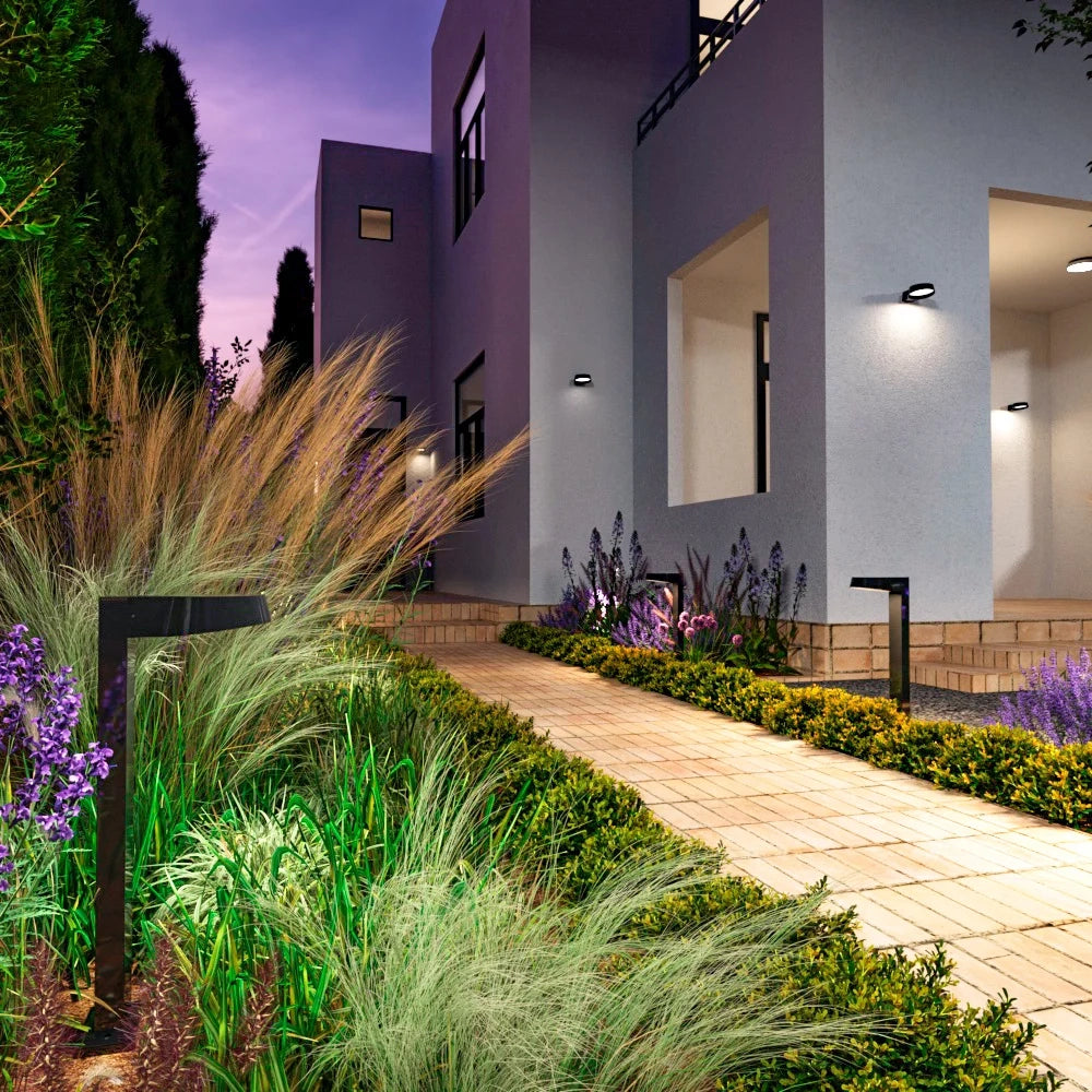 Maytoni Paletto da Esterno Moderno Share 1 luce LED integrato IP54 grigio alluminio