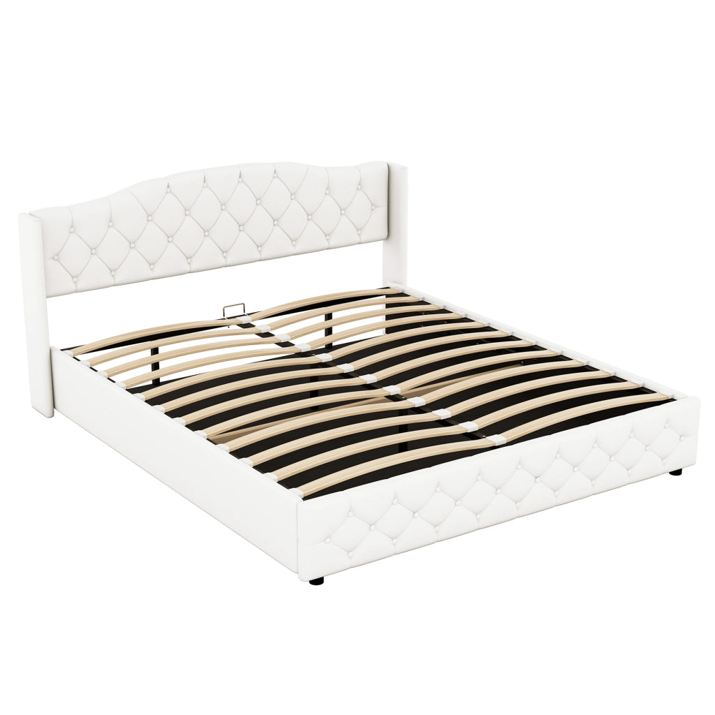 letto imbottito lino beige 180 x 200 cm