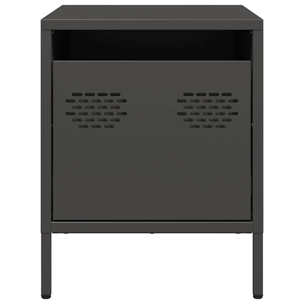 Comodino Nero 35x39x43,5 cm in Acciaio 851244