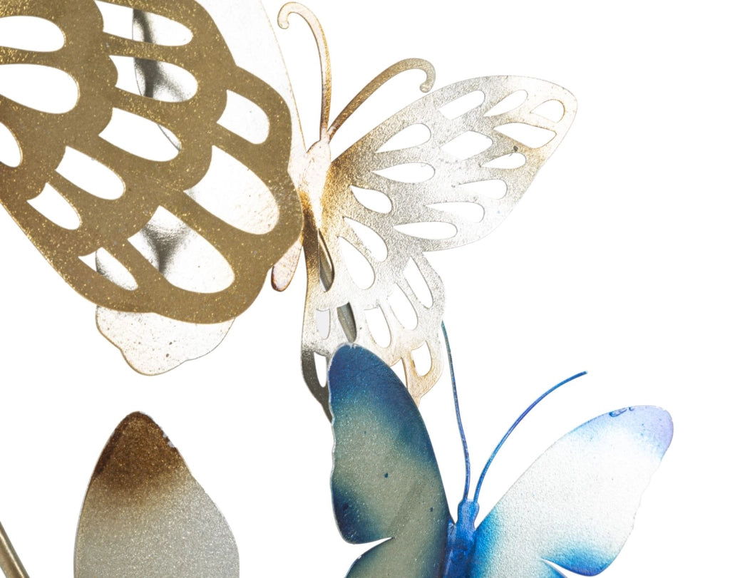 PANNELLO DA MURO BUTTERFLIES ORO/CELESTE C CM 59,5X4X111,5