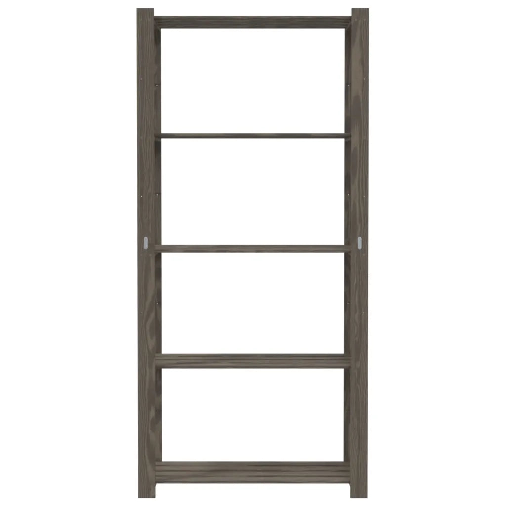 Scaffale a 5 Livelli Grigio 80x38x170 cm in Legno di Pino CFW2670103