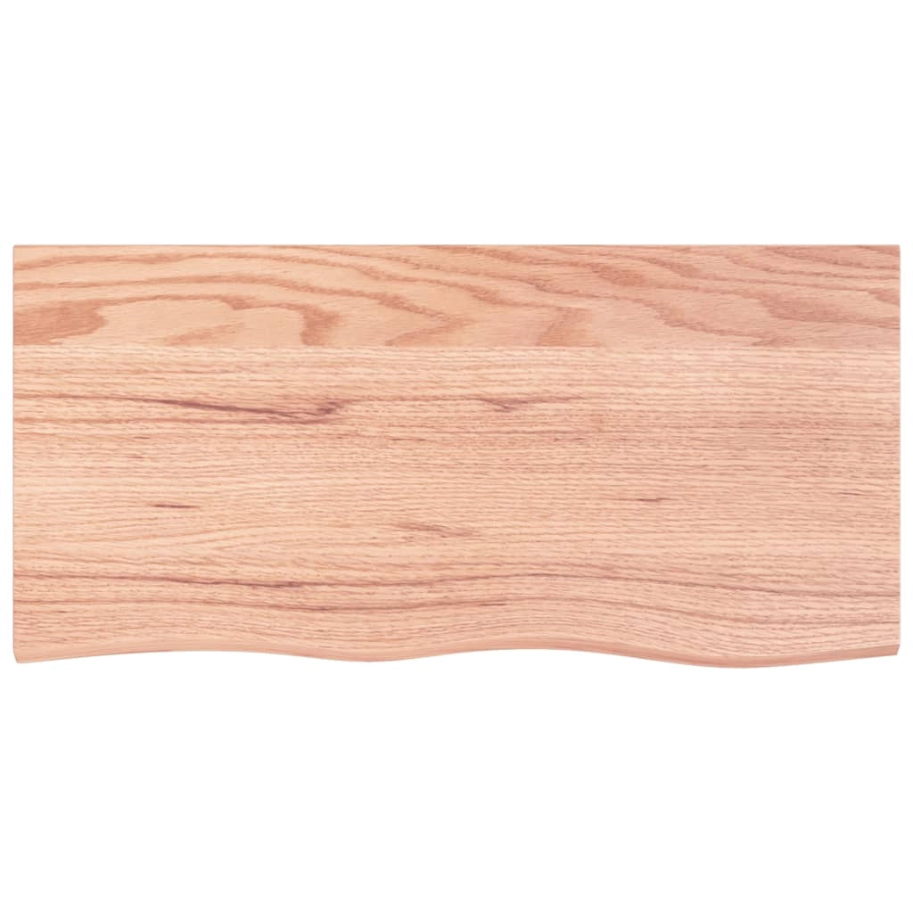 Piano Bagno Marrone 100x50x(2-4) cm Legno Massello Trattatocod mxl 119842