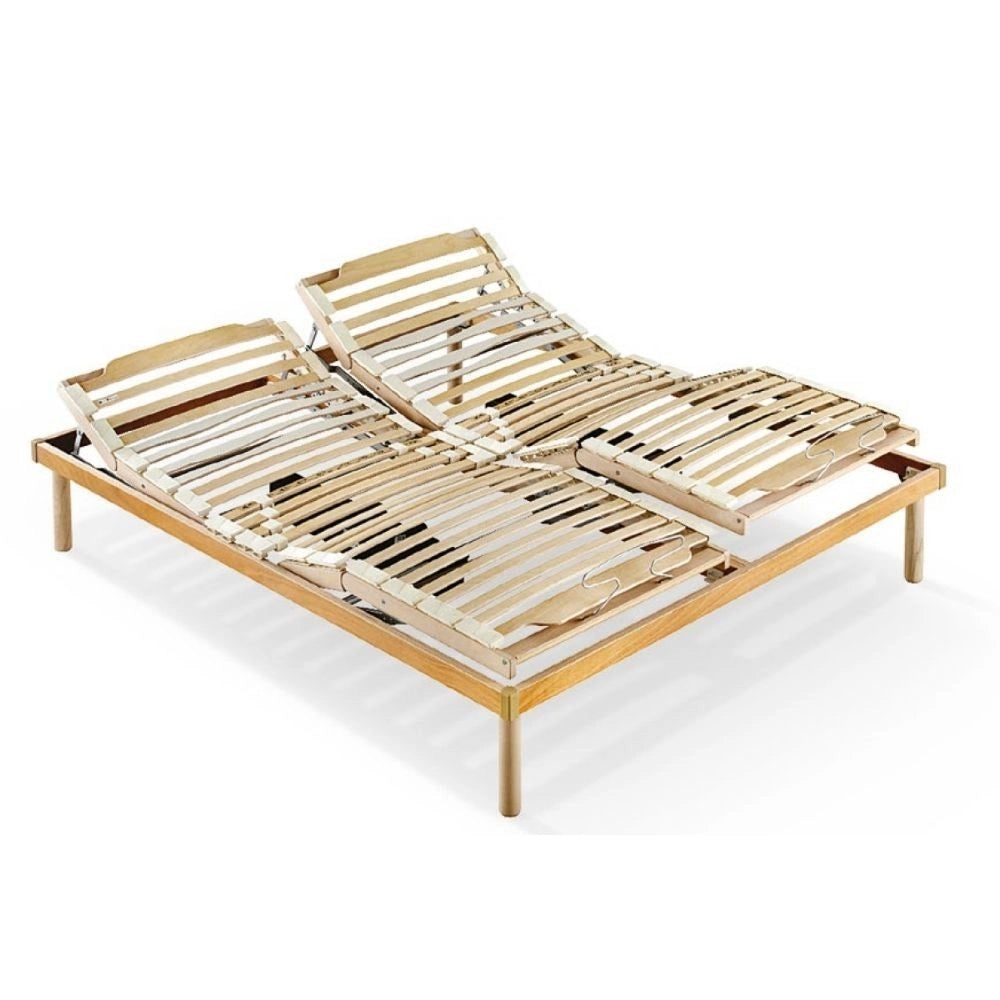 Rete matrimoniale elettrica in legno Master