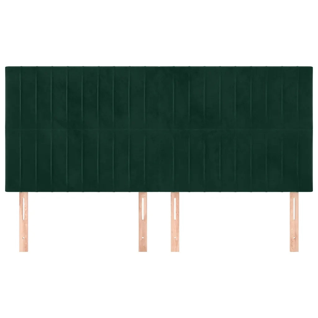 Testiera Verde Scuro 160x5x118/128 cm Velluto 3116627
