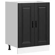 Mobile da cucina funzionale con ante pratiche 60 x 46 x 81,5 cm in legno composito nero 02_0050233