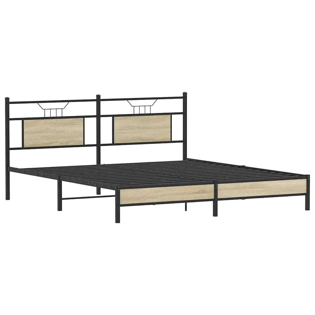 Giroletto senza Materasso Rovere Sonoma 183x213cm in Truciolato